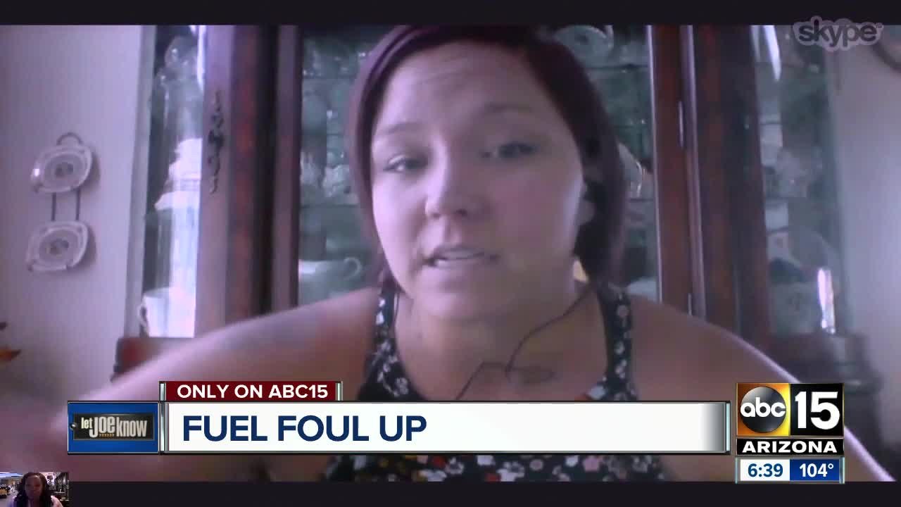 Driver complains of gas mix-up at Arizona border gas station
