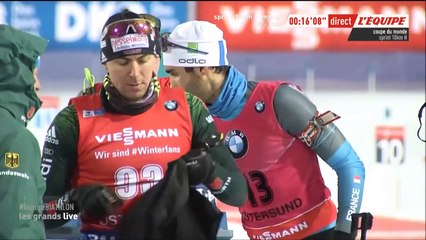 CdM biathlon Östersund (S1) - sprint H, 02 déc 2017 (partie 1 sur 2), Martin Fourcade 2e