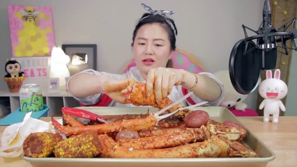 SPICY KING CRAB LEGS | MUKBANG