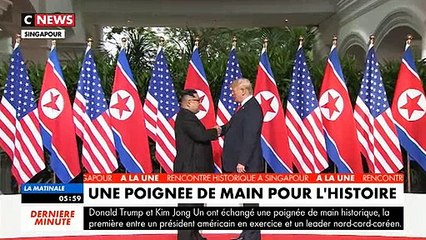 Donald Trump et Kim Jong Un ont échangé cette nuit une poignée de main historique