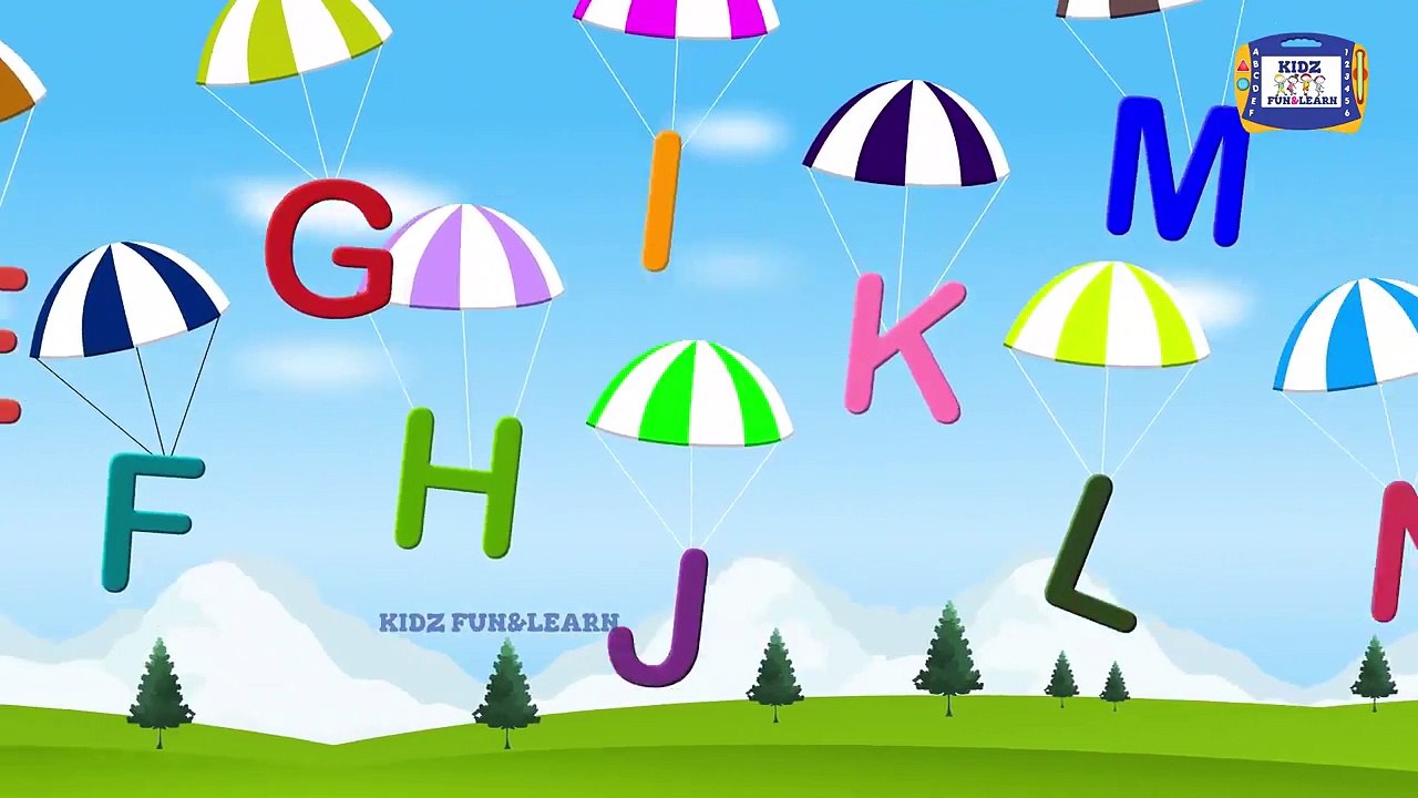 Learn Alphabets with Parachute - Parachutes song for Kids - Parachutes teaching Alphabets - KFL
