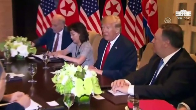 Singapur'daki Trump-Kim zirvesi - Heyetler arası görüşme - SİNGAPUR