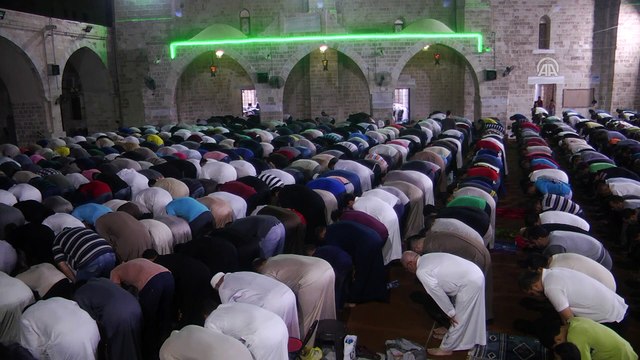 Tarihi Büyük Ömer Camisi'nde Kadir Gecesi - GAZZE