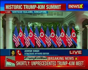 US President Donald Trump and Kim Jong-Un hold historic meeting in Singapore