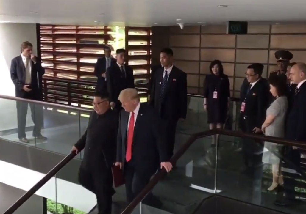 Donald Trump and Kim Jong-un Depart Signing Ceremony at Singapore Summit