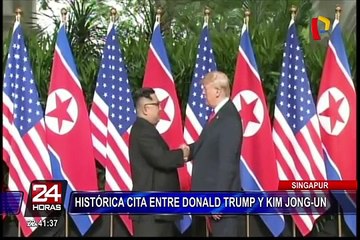 Singapur: Trump y Kim Jong Un inician cumbre con apretón de manos