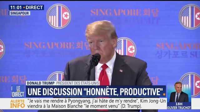 Corée du Nord : Je suis sûr que dans quelques temps, vous pourrez me poser des questions positives sur le sujet des droits de l'Homme , avance Donald Trump