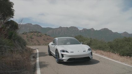 The new Porsche Mission E Cross Turismo Mountain Driving