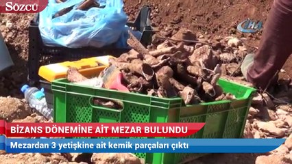 Bizans dönemine ait mezar bulundu