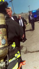 Trump Stops His Motorcade to Thank Firemen