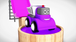 Learn Colors With Truck Cars Slide And Learn Shapes Fun Toys Videos For Kids