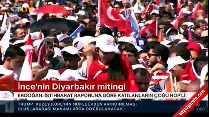 Erdoğan'dan İnce'nin Diyarbakır mitingine ilişkin açıklama
