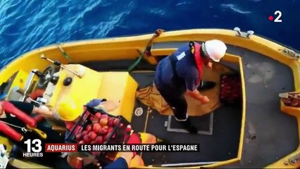"Aquarius" : les migrants en route vers l'Espagne