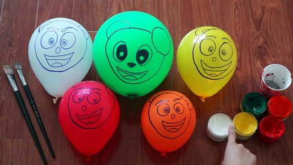 Mega Gummy bear finger family Balloons finger compilation - Learn colour balloon song