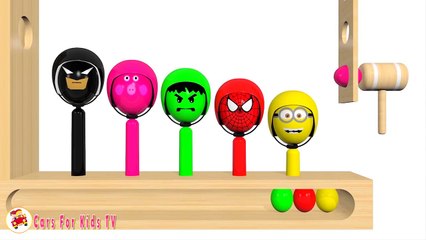 Learn Colors with Surprise Eggs Face Superheros Xylophone for Children Toddlers