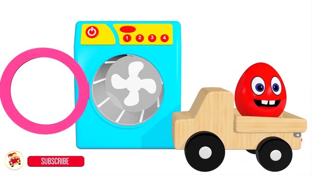 Learn Colors with Surprise Eggs Washing Machine for Children Toddlers Colours With Cookies