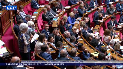 Une députée socialiste apostrophe Édouard Philippe : "Pensez-vous qu'aujourd'hui, les naufragés de l'Aquarius sont en train de faire du benchmarking ?.."