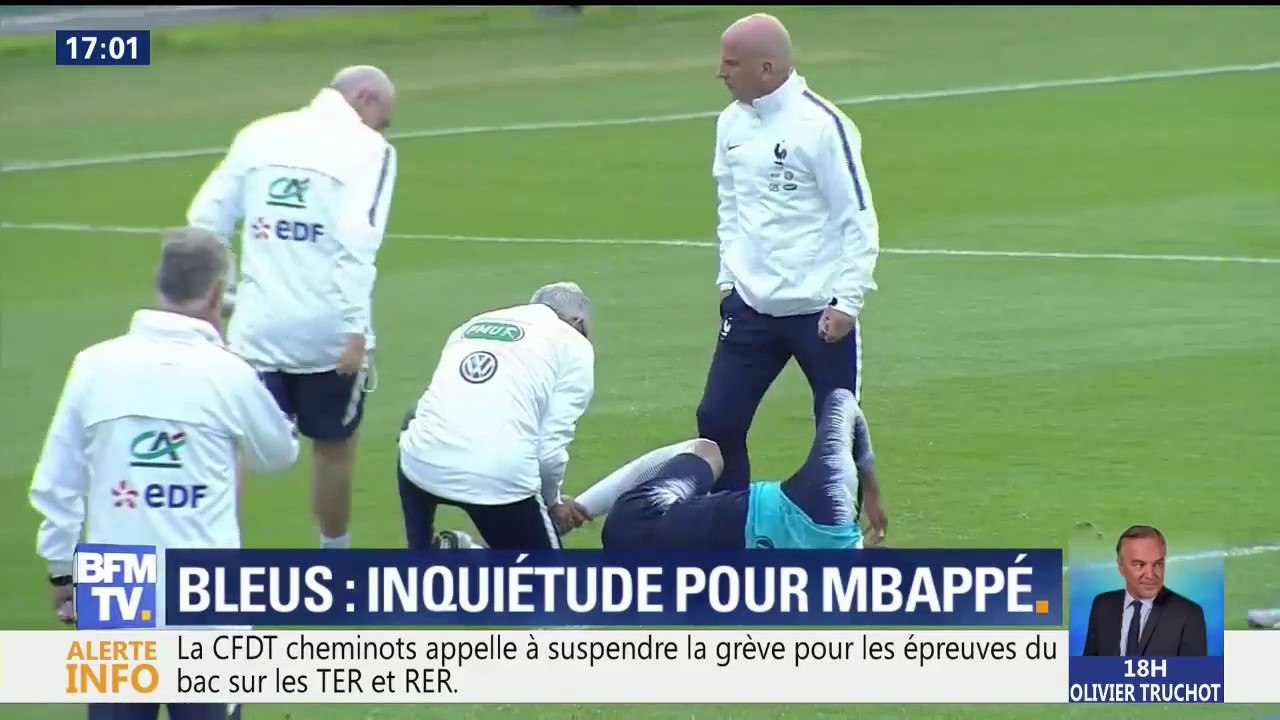 Après un contact avec Rami, Mbappé a quitté l’entraînement des Bleus