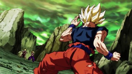 Kale y Caulifla vs Goku