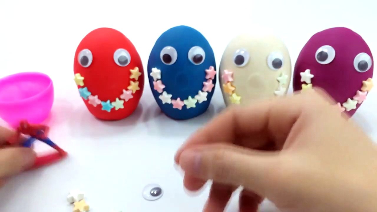 Learn Colors With Play Doh and Surprise Eggs for Children - COLOR McQueen Cars Cartoon for Kids