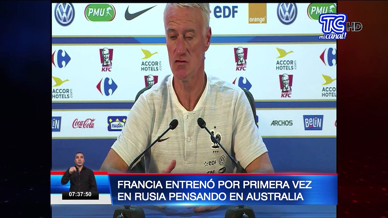 Francia entrenó por primera vez en Rusia pensa...