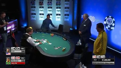 Ce joueur de poker n'aurait pas du célébrer son coup en final