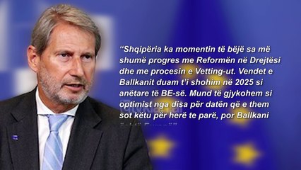 Hahn: Shqiperia te perparoje me Reformen ne Drejtesi