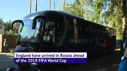 England arrive in Russia ahead of World Cup campaign