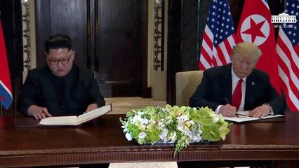 President Trump And Kim Jong-Un Sign Mysterious Friendship Document