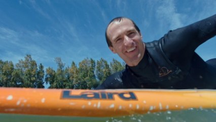 Drew Brees learns to surf at World Champion Kelly Slater's surf ranch