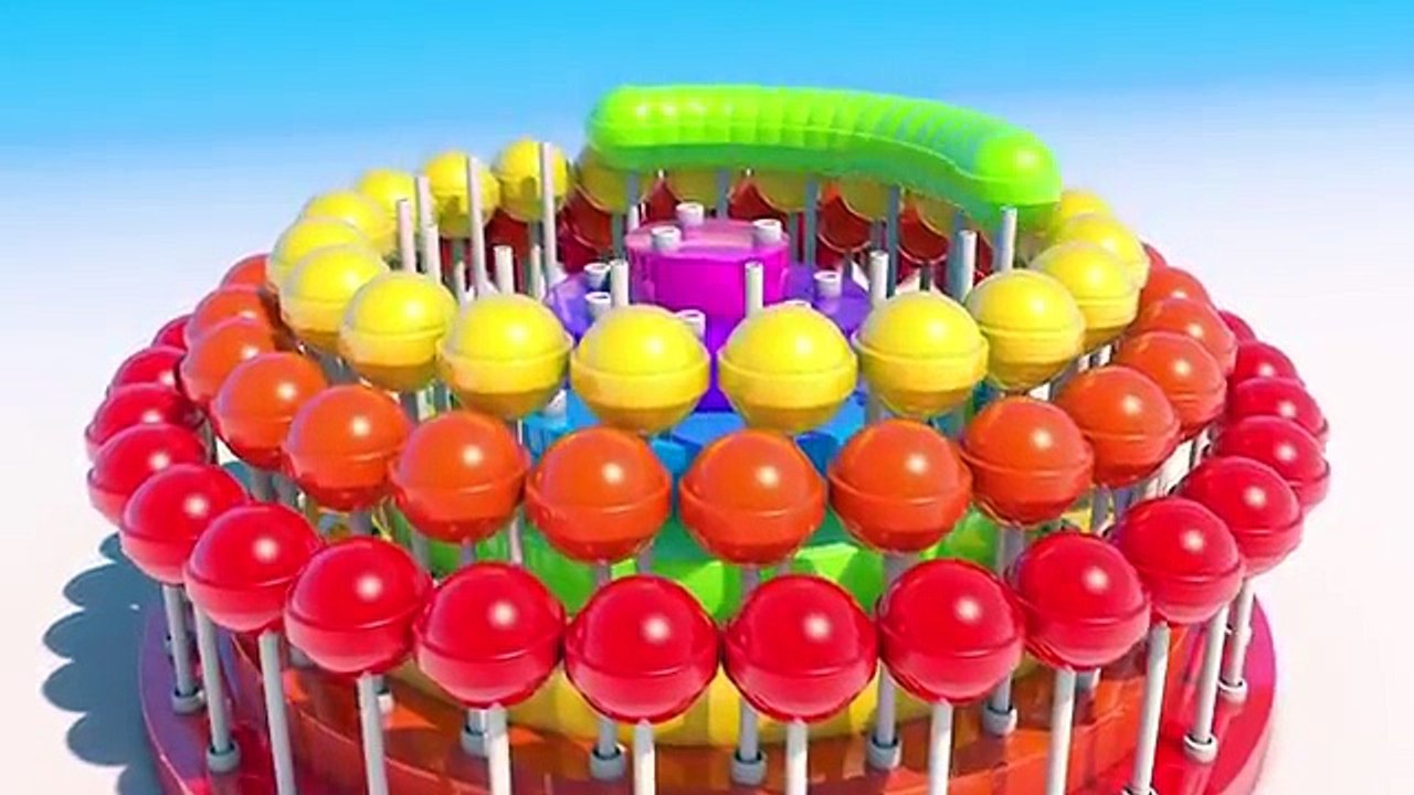 Lollipops para crianças e crianças para aprender cores