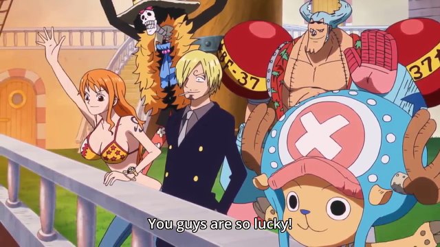 Ussop won the Lottery, Robin Feeds Luffy - One Piece funny