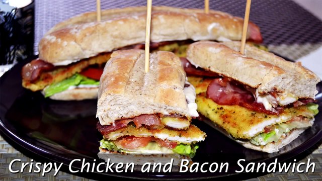 Crispy Chicken & Bacon Sandwich - Easy Sandwich Recipe