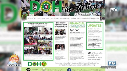 HEALTH IS WEALTH: Pagtulong ng DOH sa mga batang nabakunahan ng Dengvaxia