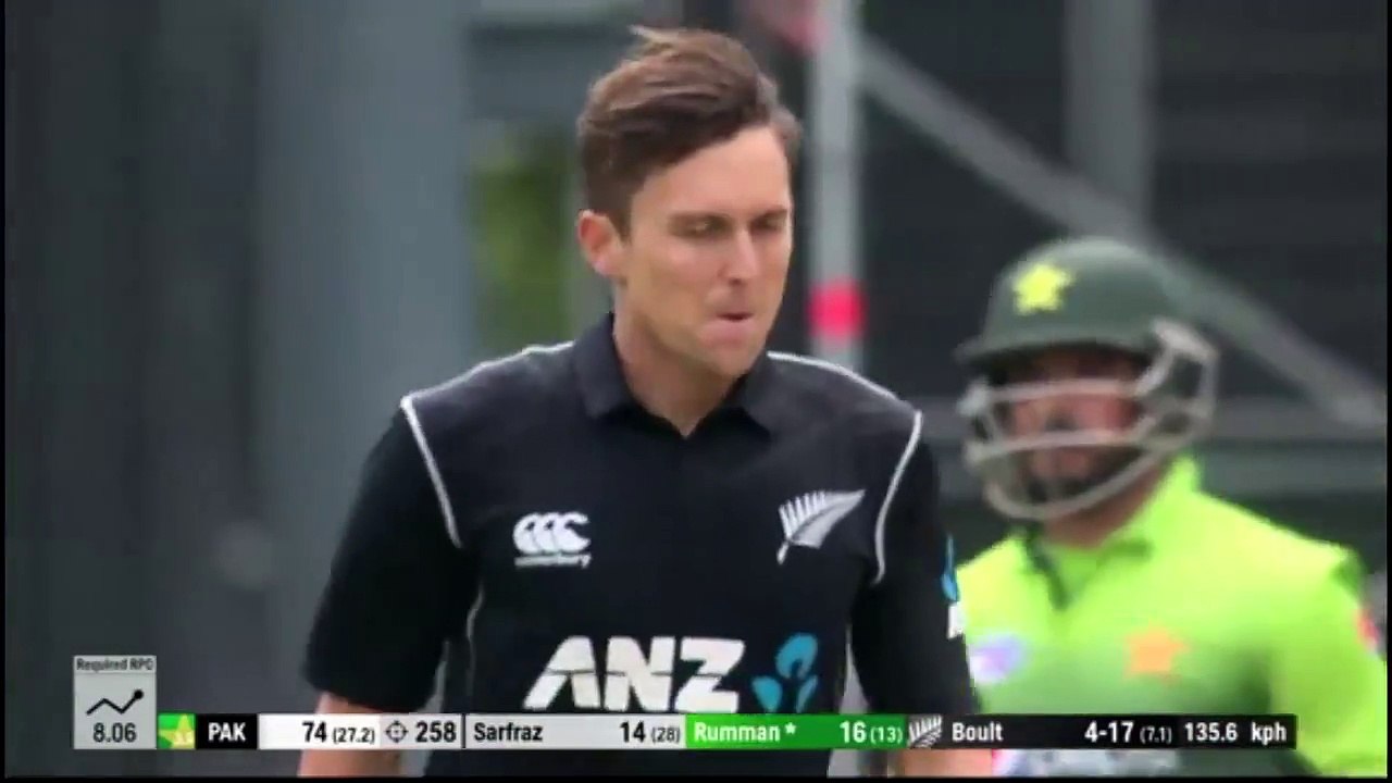 A Trent Boult special is our next #HomeSummerHighlights moment. Boult's 5-17 helped dismiss Pakistan for 74 in Dunedin.