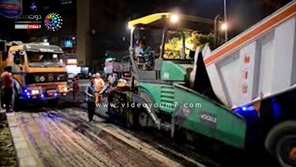 جولة ميدانية لمحافظ الإسماعيلية ليلا لتفقد أعمال رصف الشوارع والطرق بحى ثان