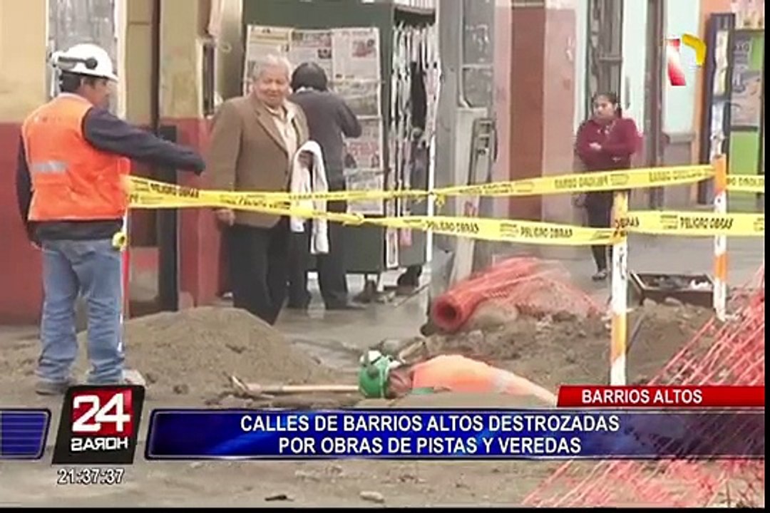 Calles de Barrios Altos están destruidas