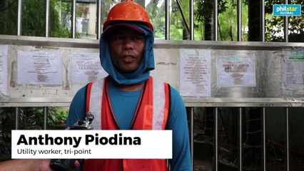 Worker explains waterline replacement in Boracay