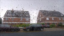 Rain sounds in car - sound of water drops on car roof, sounds within an automobile - 30 minutes