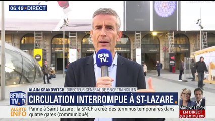Saint-Lazare: la SNCF "ne sait pas quelle est l'origine de cette panne"