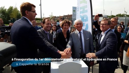 A l'inauguration du 1er démonstrateur gaz naturel et hydrogène en France à Cappelle la Grande