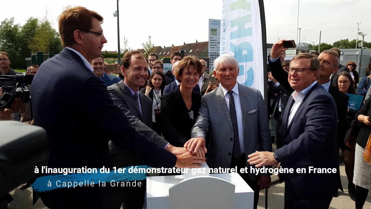 A l'inauguration du 1er démonstrateur gaz naturel et hydrogène en France à Cappelle la Grande