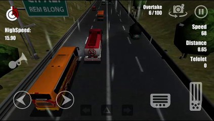 Bus driving in Night rain season