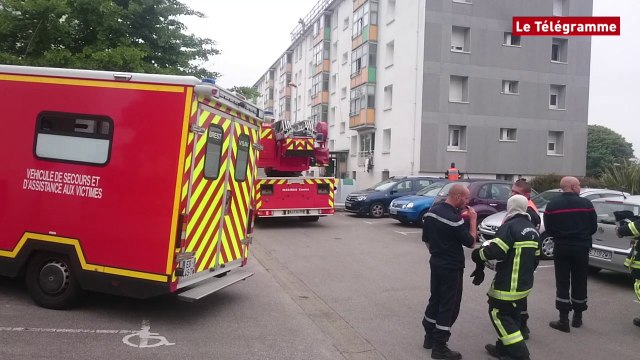 Brest. 18 pompiers mobilisés pour un incendie à Recouvrance
