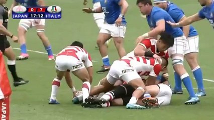 Japon - L'essai collectif magnifique d'Amanaki Mafi face à l'Italie