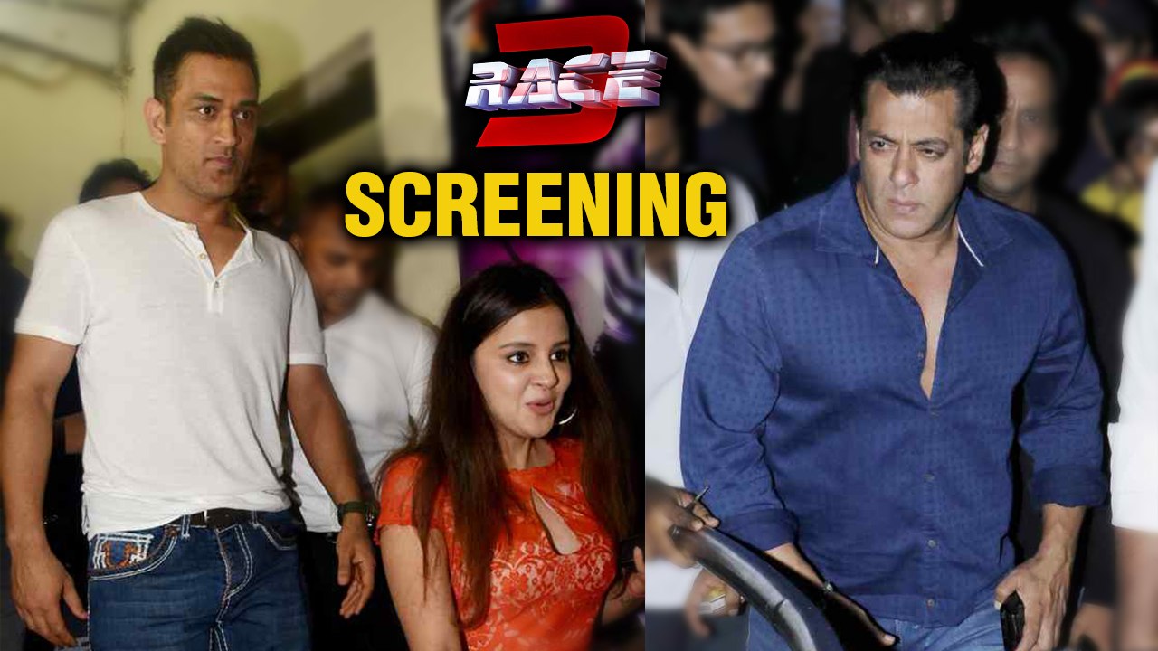 Indian Cricket Captain MS Dhoni And Sakshi Watch Salman Khan's Race 3
