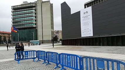 Llegada del Rey Felipe VI a Pamplona para asistir a al Congreso de Arquitectura en Baluarte