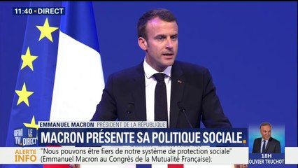 "Vous me sifflerez à la fin si vous le souhaitez, laissez-moi terminer", Emmanuel Macron reprend