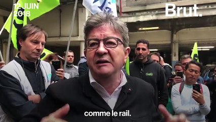 "Dégagez-les tous !"…La vive prise de parole de Jean-Luc Mélenchon devant les cheminots en grève