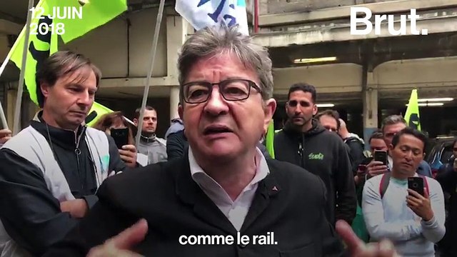 Dégagez-les tous ! …La vive prise de parole de Jean-Luc Mélenchon devant les cheminots en grève